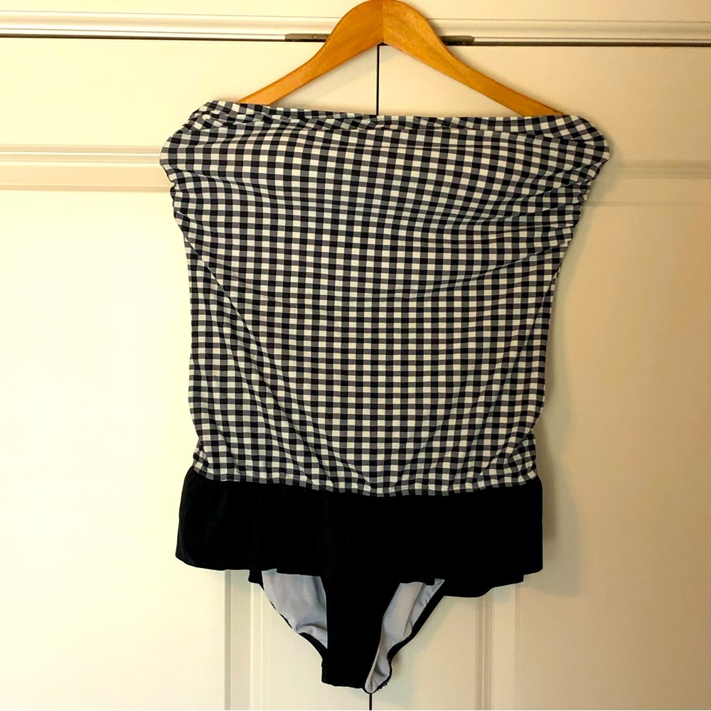 GOSSIP Gingham Strapless Swimwear